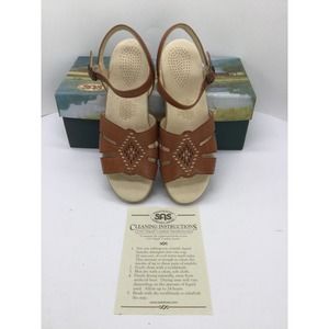 SAS Huarache Quarter Strap Sandal Antique Tan Womens 6.5N NIB